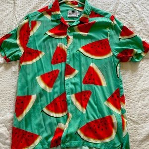 Shortsleeve watermelon button up; Topman